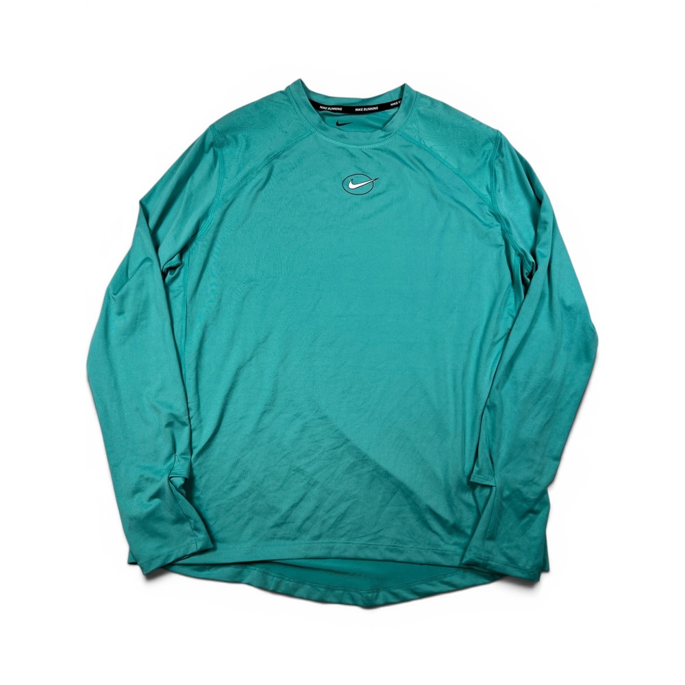 NWT Nike Dri-FIT Womens Teal Oversized Long-Sleeve Running Top Size L MSRP $75 5